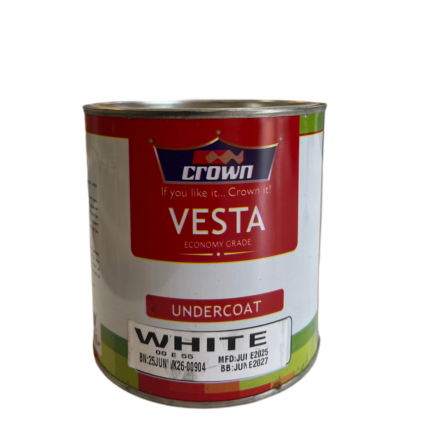 CROWN VESTA UNDERCOAT PAINT - WHITE - 1L