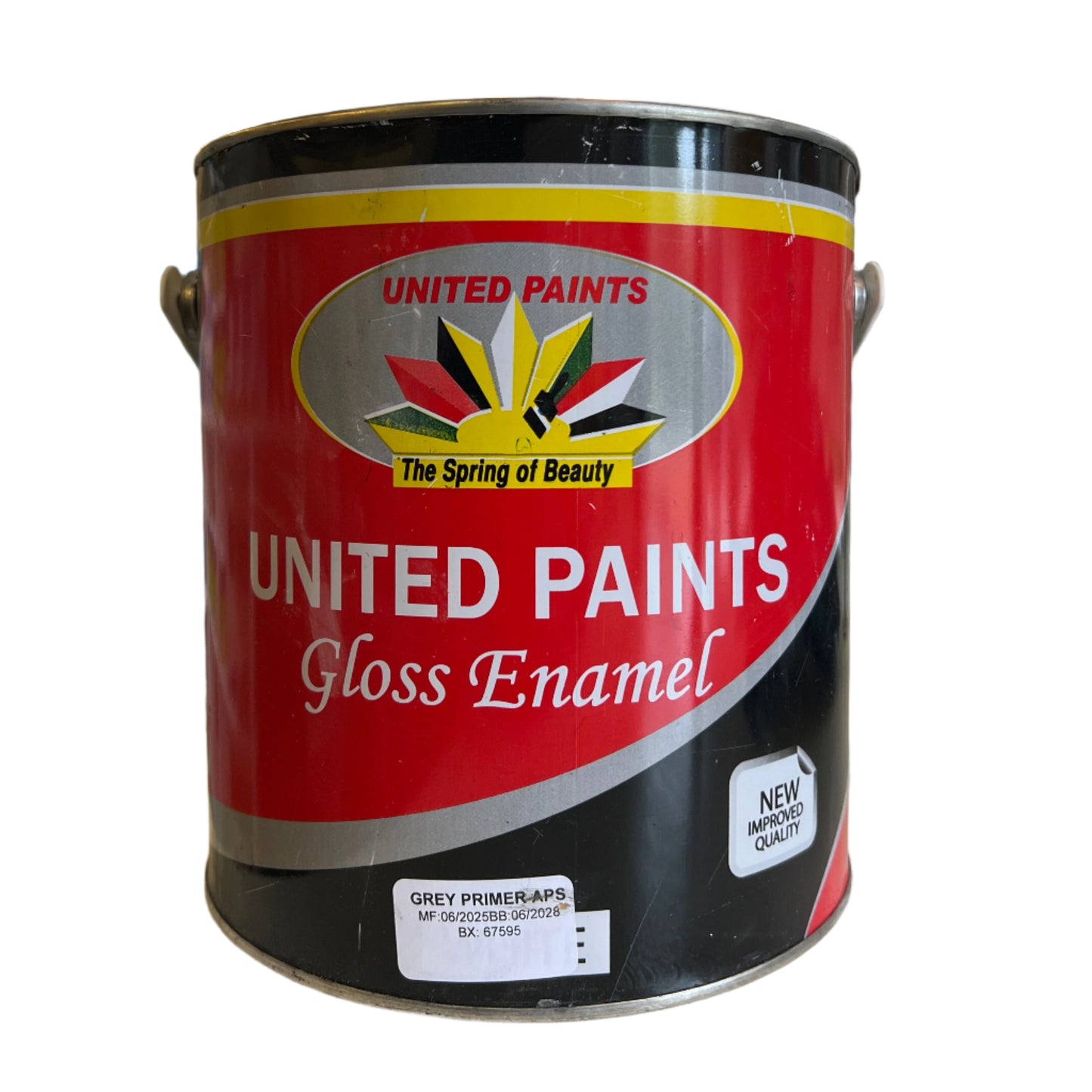 UNITED PAINTS GLOSS ENAMEL - GREY PRIMER - 4L