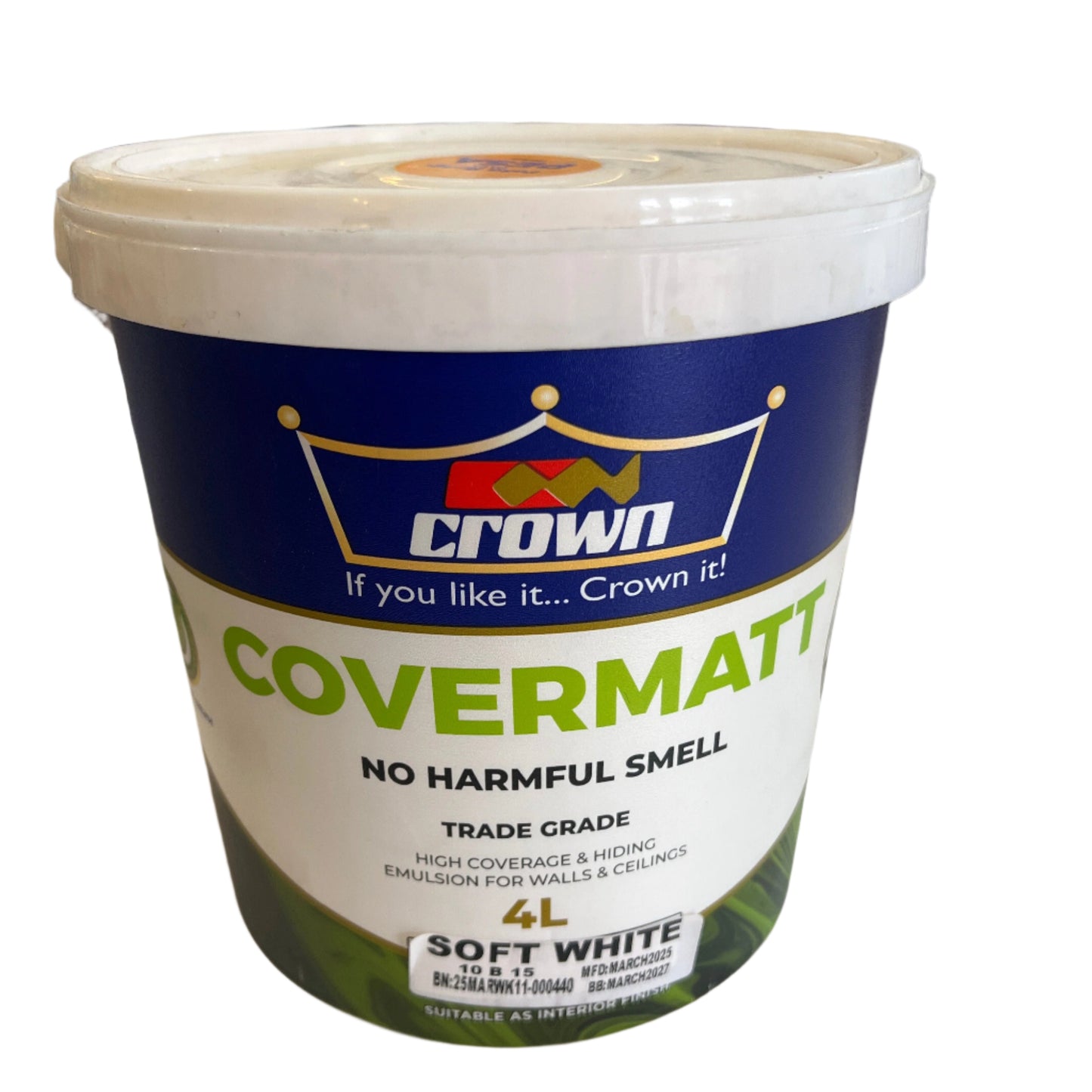 CROWN COVERMATT - SOFT WHITE - 4L