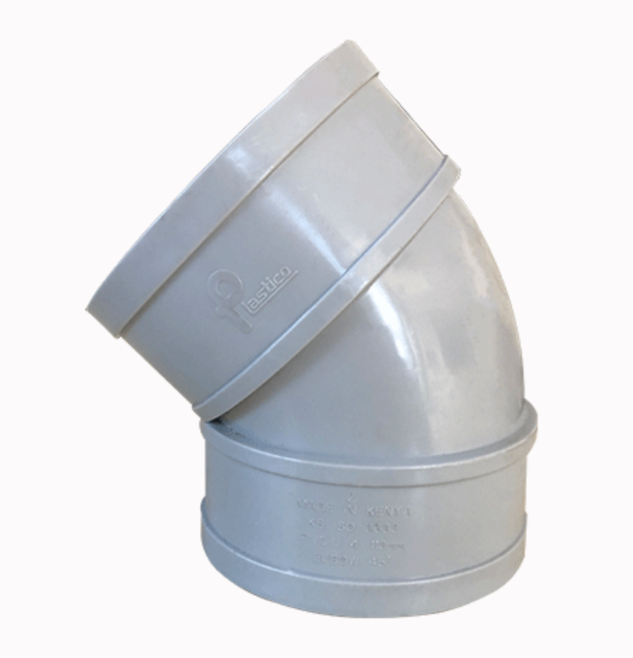 1-1/2" WASTE 45 ELBOW/BEND - GREY