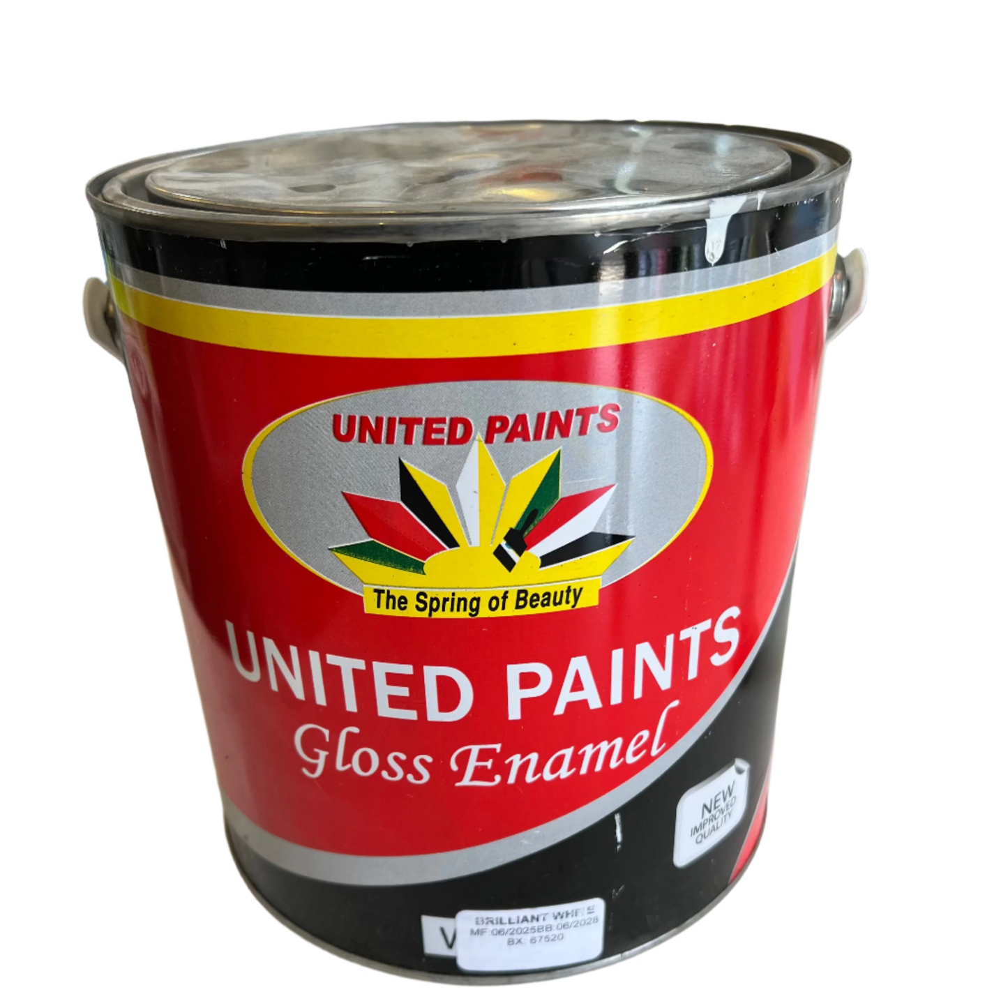 UNITED PAINTS GLOSS ENAMEL - BRILLIANT WHITE - 4L