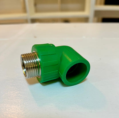 3/4" X 1/2" PPR MALE THREAD X HUB 90º ELBOW - 25MM X 20MM