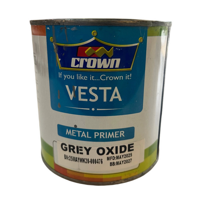 CROWN VESTA METAL PRIMER PAINT - GREY OXIDE - 1L