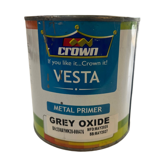CROWN VESTA METAL PRIMER PAINT - GREY OXIDE - 1L