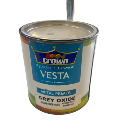 CROWN VESTA METAL PRIMER PAINT - GREY OXIDE - 1L