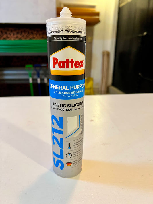 PATTEX SL212 GENERAL PURPOSE ACETIC SILICONE - CLEAR