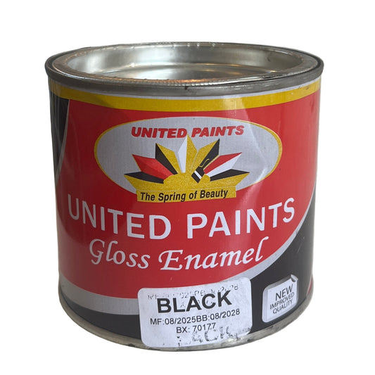 UNITED PAINTS GLOSS ENAMEL - BLACK - 500ML