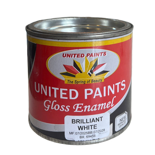 UNITED PAINTS GLOSS ENAMEL - BRILLIANT WHITE - 500ML