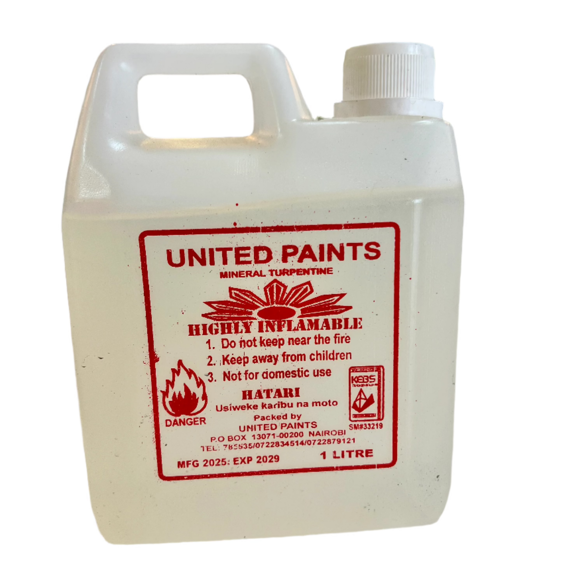 UNITED PAINTS TURPENTINE - 1 LITRE